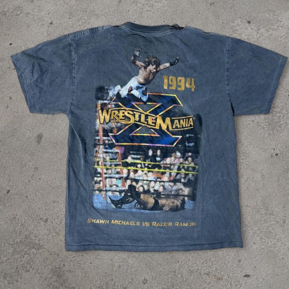 WWE Shawn Michaels vs Razor Ramon Wrestlemania X 1994 Cotton T-Shirt Size M